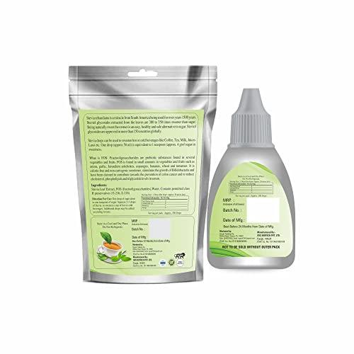 Vaghbhatt Vaghbhatt Stevia Drops Best Sugar Substitute 100% Pure Natural & Zero Calorie Sweetener Sugar Free - 15 ml Sweet Stevia Liquid Drops Extract Diabetic & Keto Friendly(pack of 8)