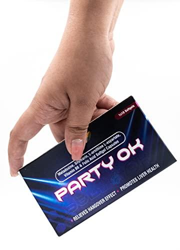 JOCUND INDIA LTD. PARTY OK Antihangover Capsules | No Hangover | Liver Protection | Liver Health Immune Booster | Refreshed Mornings | Detox | Pack of 10 Capsules | JOCUND INDIA LTD. (Pack of 2)