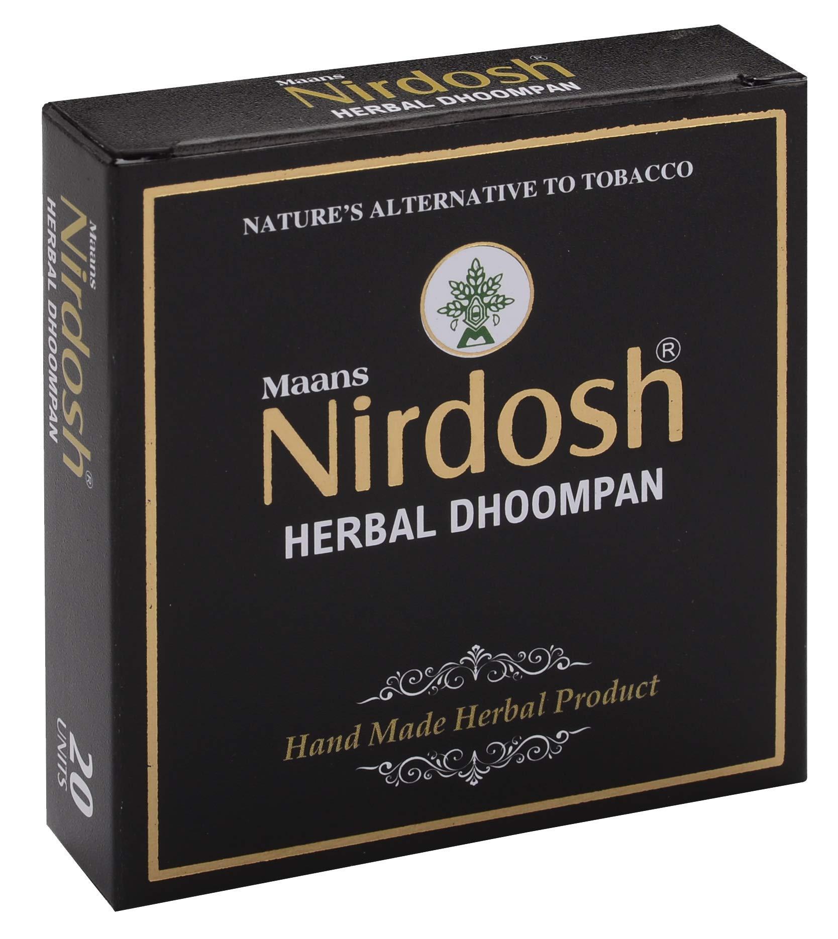 Nirdosh Nirdosh Herbal Dhoompan (Without Filter) 100% Made Up from Organic Ingredients (Pack of 2) 40 Beedi