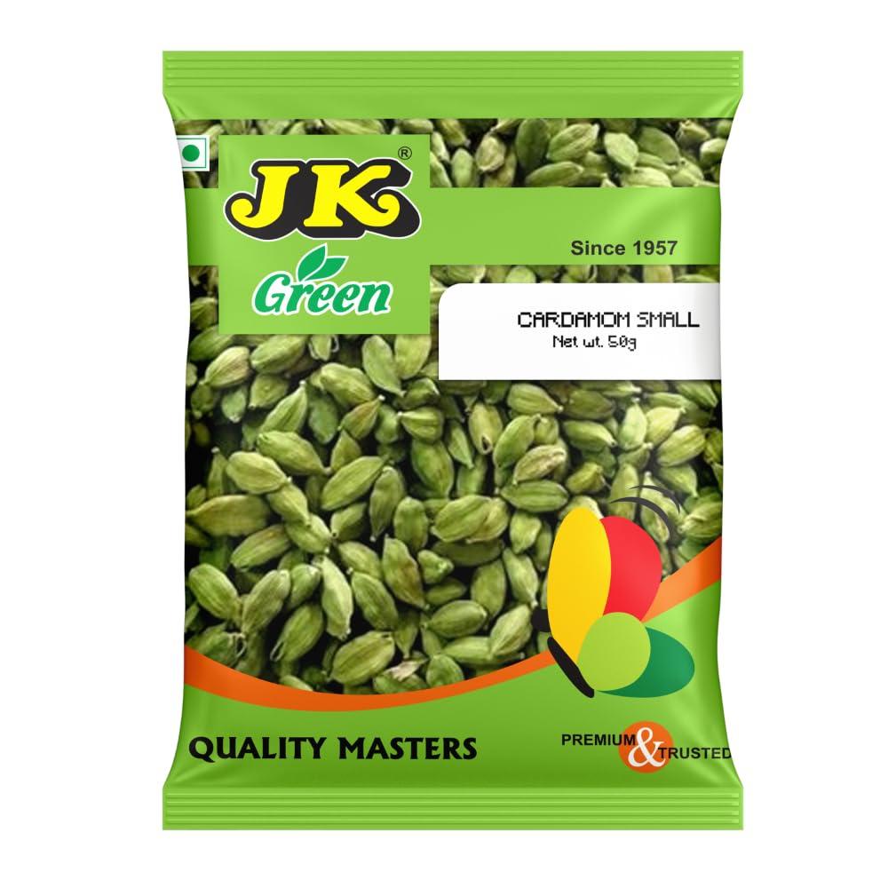 JK JK Cardamom | Elaichi | Green | Choti | 7-8mm (50g)