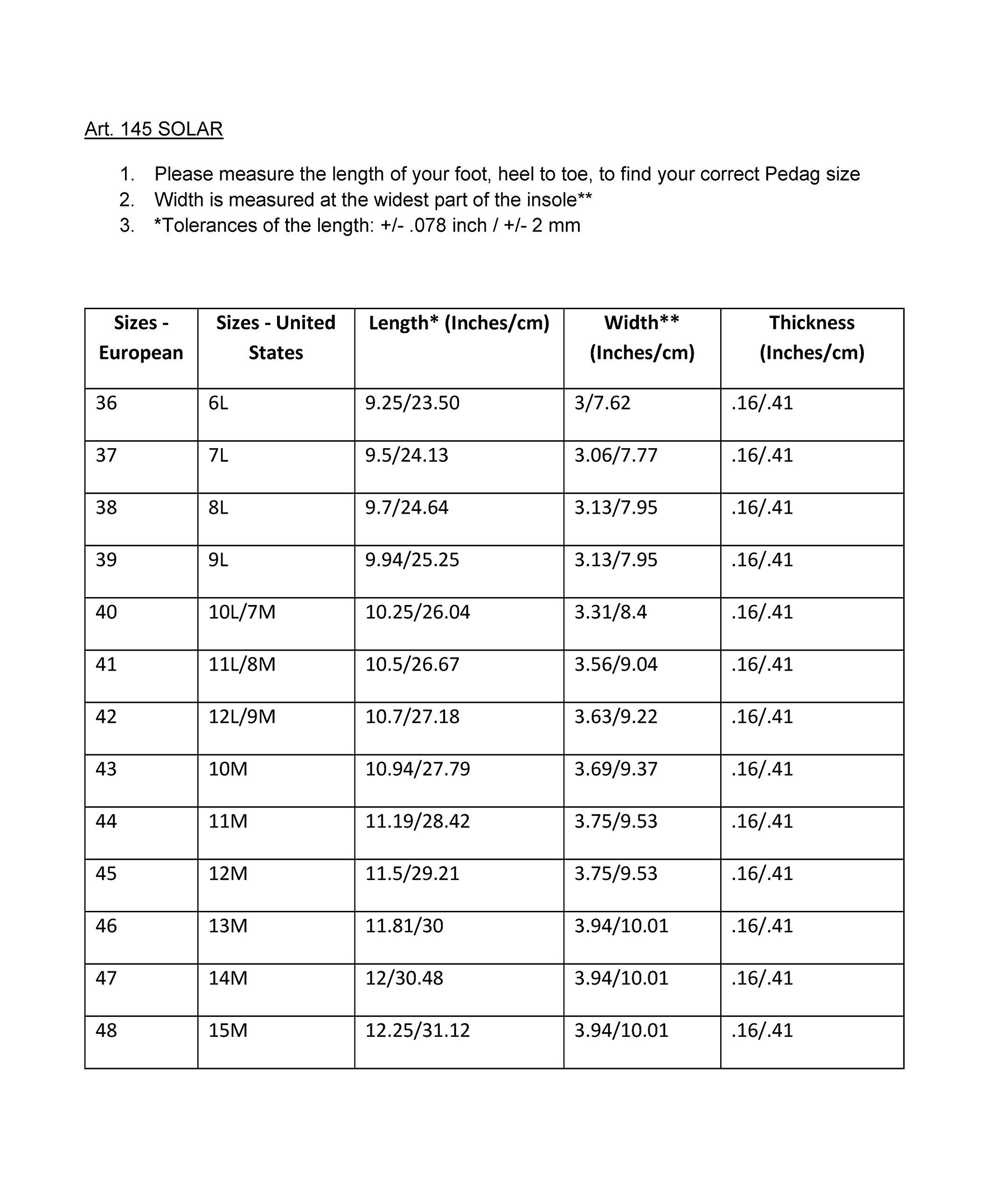 Pedag Pedag 145 Solar Insulating Insole with 3 Layer Thermal Shield: Wool, High Tech Foam and Special Aluminium Reflector, Women\'s 10/Men\'s 7
