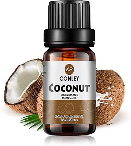CONLEY CONLEY Coconut Essential Oil, 100% Pure Diffuser Oil Coconut Oil for Diffuser, Massage, Skin Care, Yoga, Sleep - 15ML