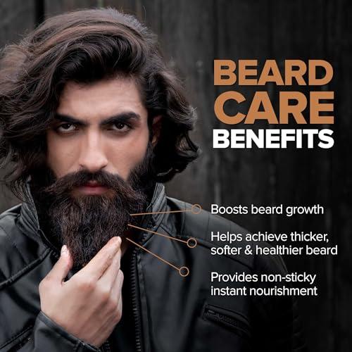 VILLAIN VILLAIN Beard Grow-Pro Oil, 30 Ml For Faster Beard Growth And Thicker Beard, Non Sticky, Best Beard Oil, Nourishes & Strengthens Uneven Patchy Beard & Moustache, Pack of 1