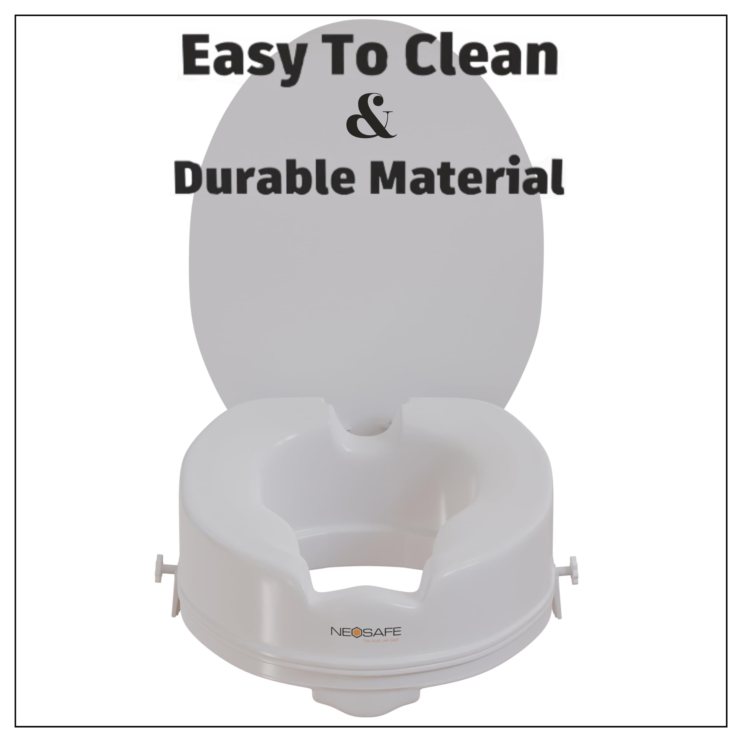 Generic Rewell.Life 6 Inch Toilet Commode Seat Raiser Elevator Extension with lid cover | Universally fits to all | for Handicap, Knee Patients, Old Senior Citizen | Easy to Use, Clean & Install