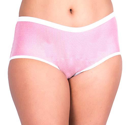EnaBela EnaBela Reusable Cotton Period Panties for Women | Leakproof, Washable & Reusable | Post Partum Panties | Use Without Sanitary Pads, Cups & Liners | Comes in Exciting colors | Pack of 1 (Pink XL)