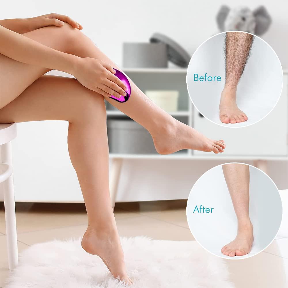 Eaaglo Eaaglo Crystal Hair Eraser For Women And Men,Magic Crystal Hair Remover Painless Exfoliation Hair Removal Tool For Arms Legs Back,Washable Crystal Epilator Without Shaving For Smooth Skin Effect Gifts