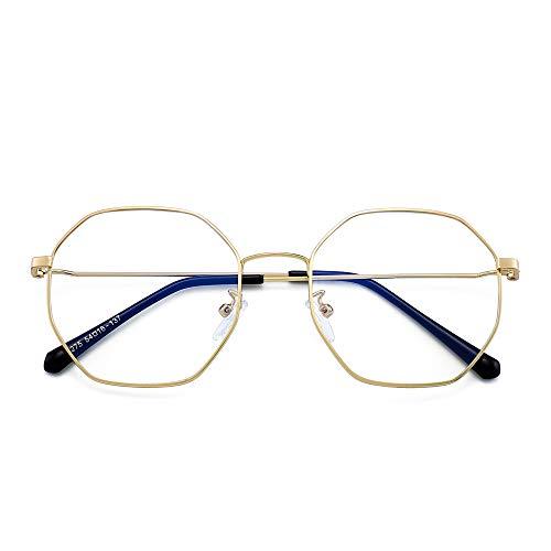 JM JM Women's Anti Blue Light Blocking Glasses Fashion Designer Computer Glasses Reduce Eye Strain Gold