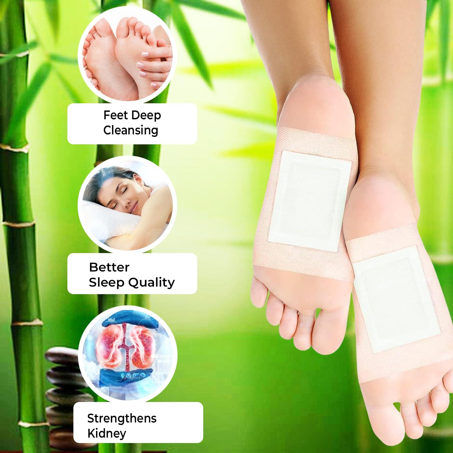 ABELIA ABELIA Tox-Free Premium Detox Foot Patches Pain-Free Pads For Stress Relief Sleep, Natural Ingredients Foot Detox Pads For Adhesive Foot Adhesive Foot And Body Cleansing (Set Of 3, 30 Patches)