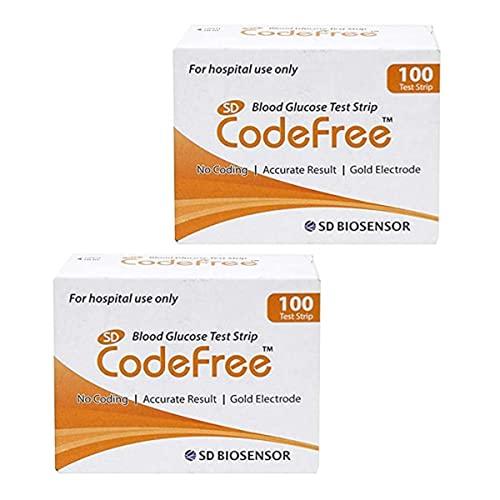 SD Codefree SD Codefree Blood Glucose Test Strips (Pack-200) - Glucometer Strips