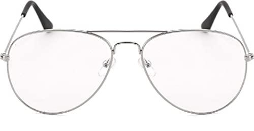 Lens Doctor Lens Doctor Reading Glasses For Men And Women Anti Glare UV 0.25 0.50 0.75 1.00 1.25 1.50 1.75 2.00 2.25 2.50 2.75 3.00 3.25 3.50 3.75 4.00 4.25 4.50 4.75 5.00 In Aviator Silver Color (4.50)