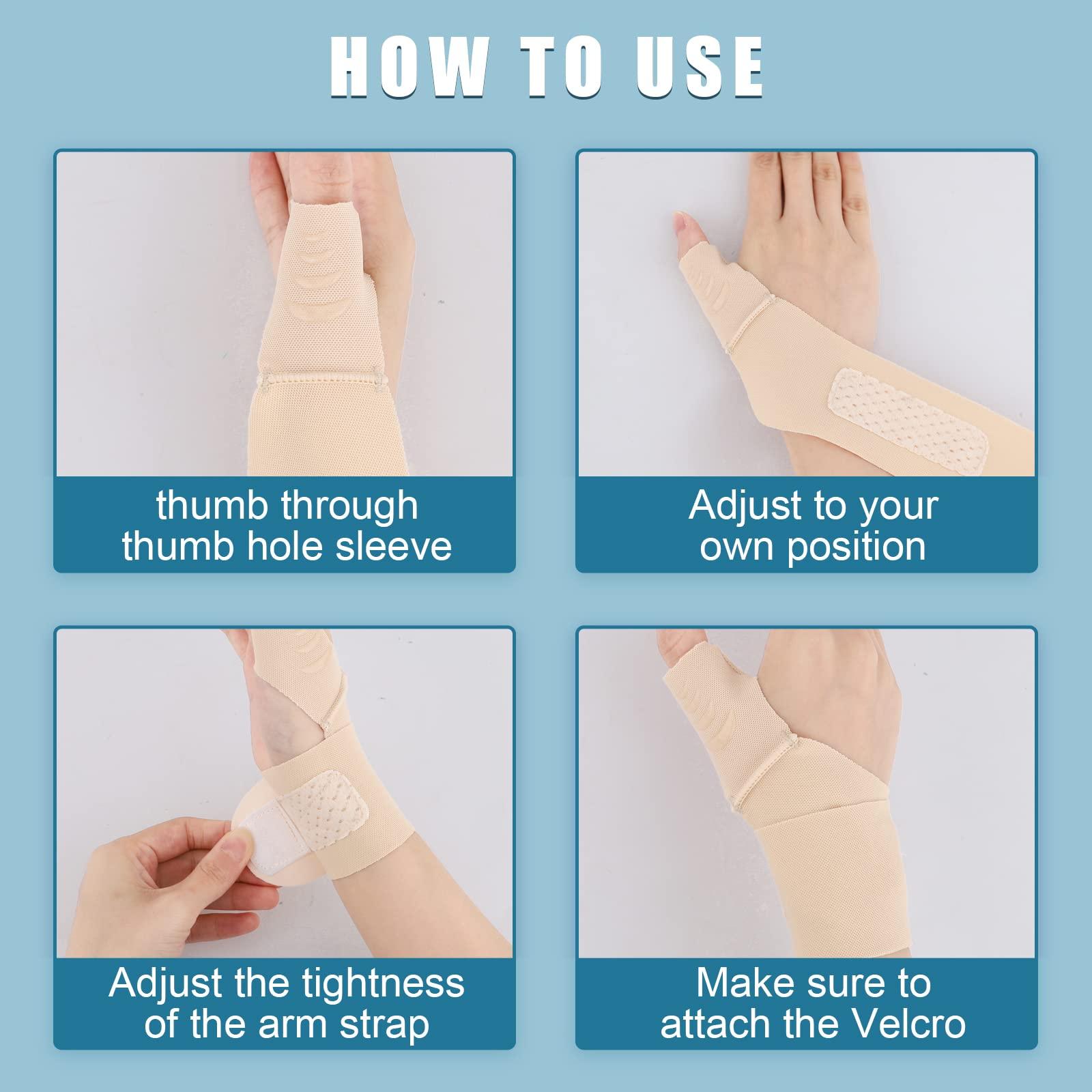 SAVITA Trigger Thumb Splint, Silicone Thumb Support Brace Stabilizer Thumb Splint Brace Pressurized Strip Adjustable Pressure Wrist brace with Thumb Stabilizer for Men Women(Left)