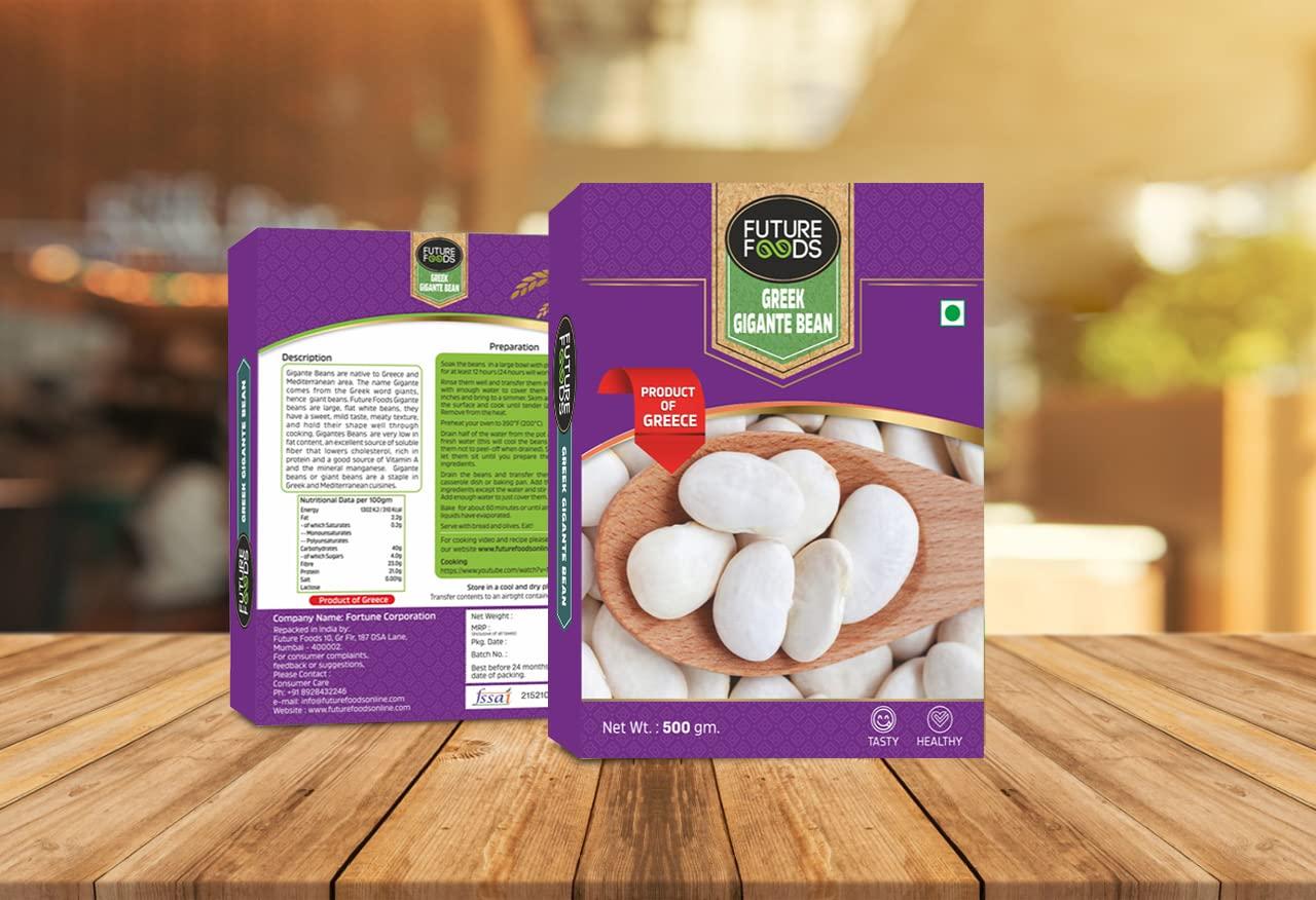 Future Foods Future Foods Greek Gigantes Beans, Double butter beans, Vaal, pack of 900 gram