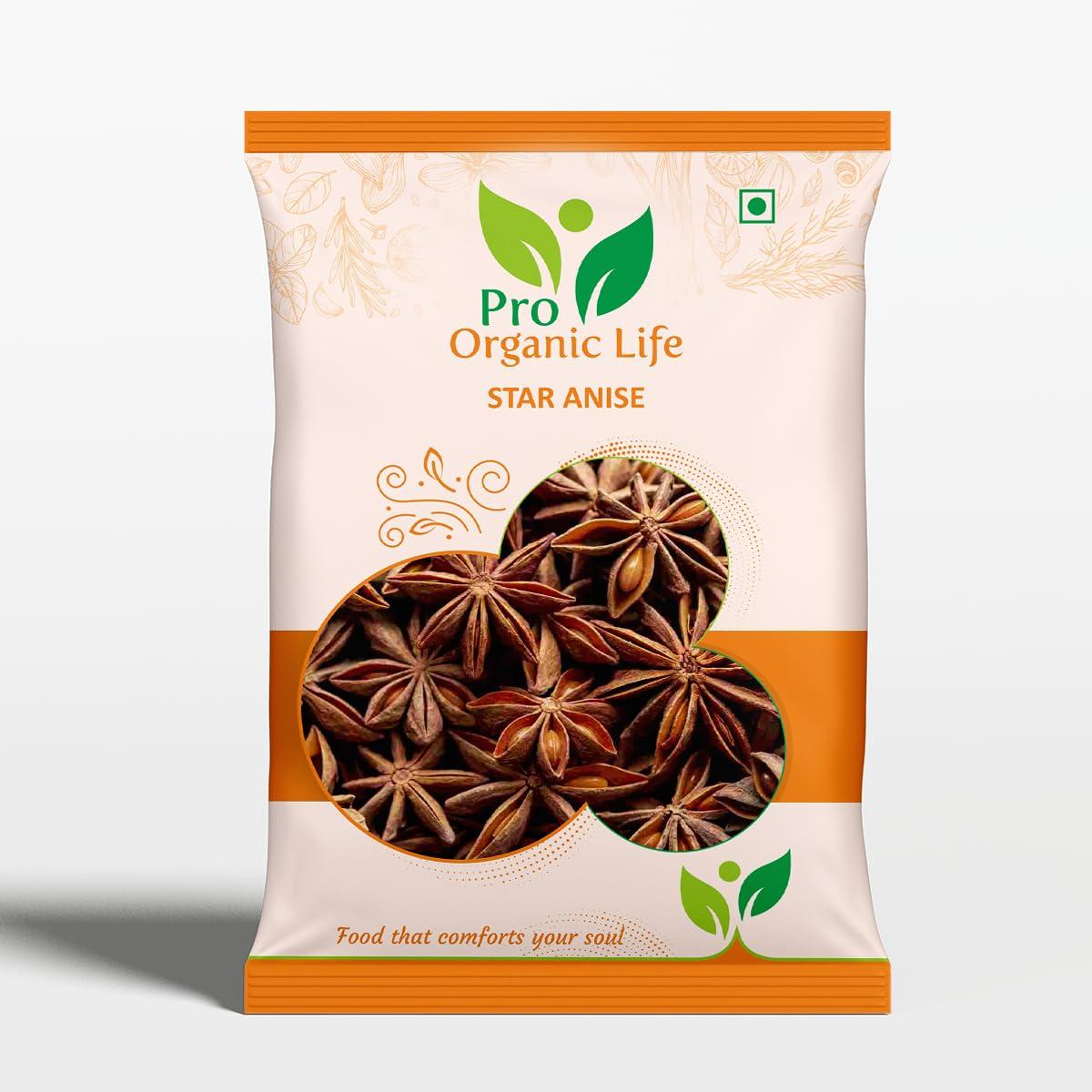PRO ORGANIC LIFE Pro Organic Life star anise flower spice flavor star anise spice 50 GRM