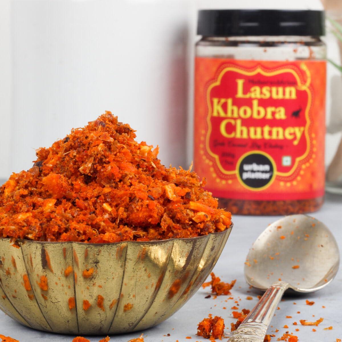 urban platter Urban Platter Garlic Coconut Chutney, 200g / 7oz [Maharashtrian Lasun Khobra Chutney]