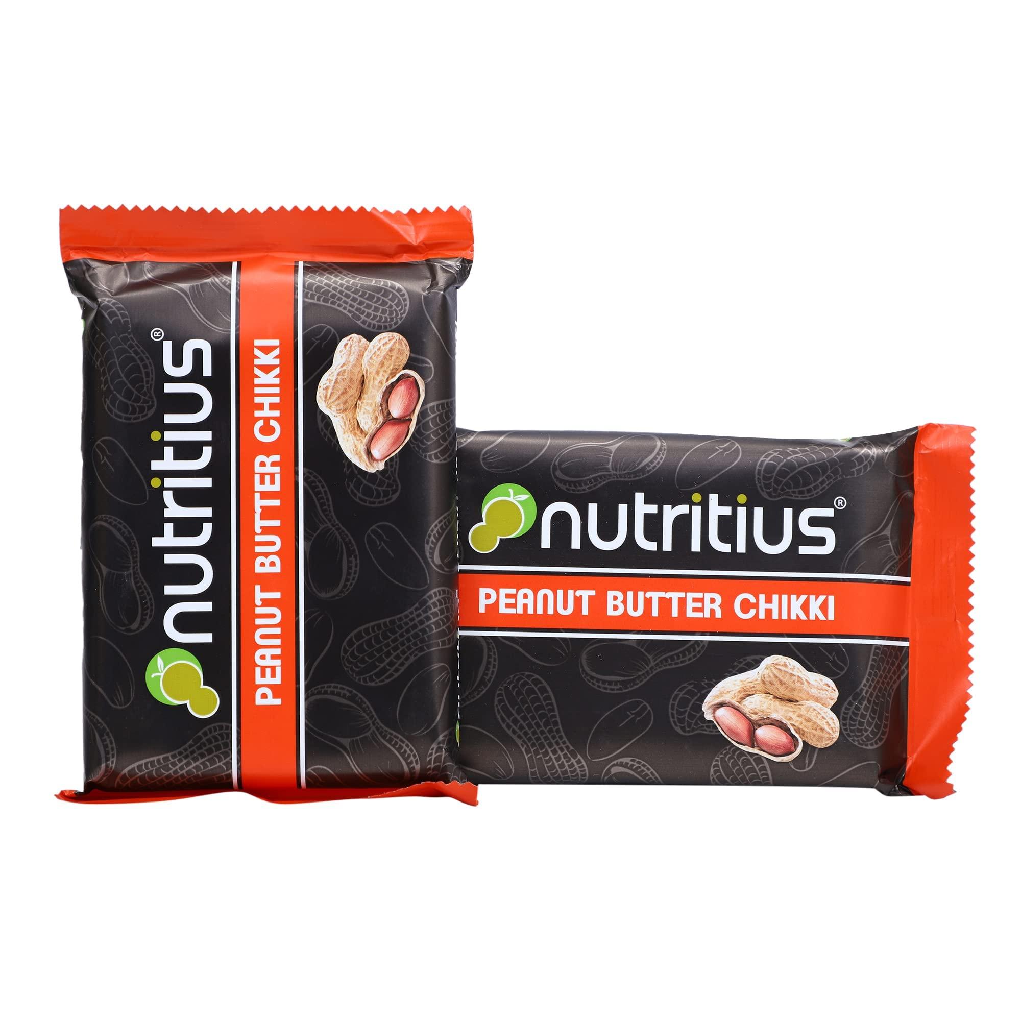 Nutritius Nutritius Peanut Butter Premium Soft Chikki 120 gram (Pack Of 12) + 1 Free Surprise Chikki (26G) | Peanut | No Preservative Colour Or Flavours