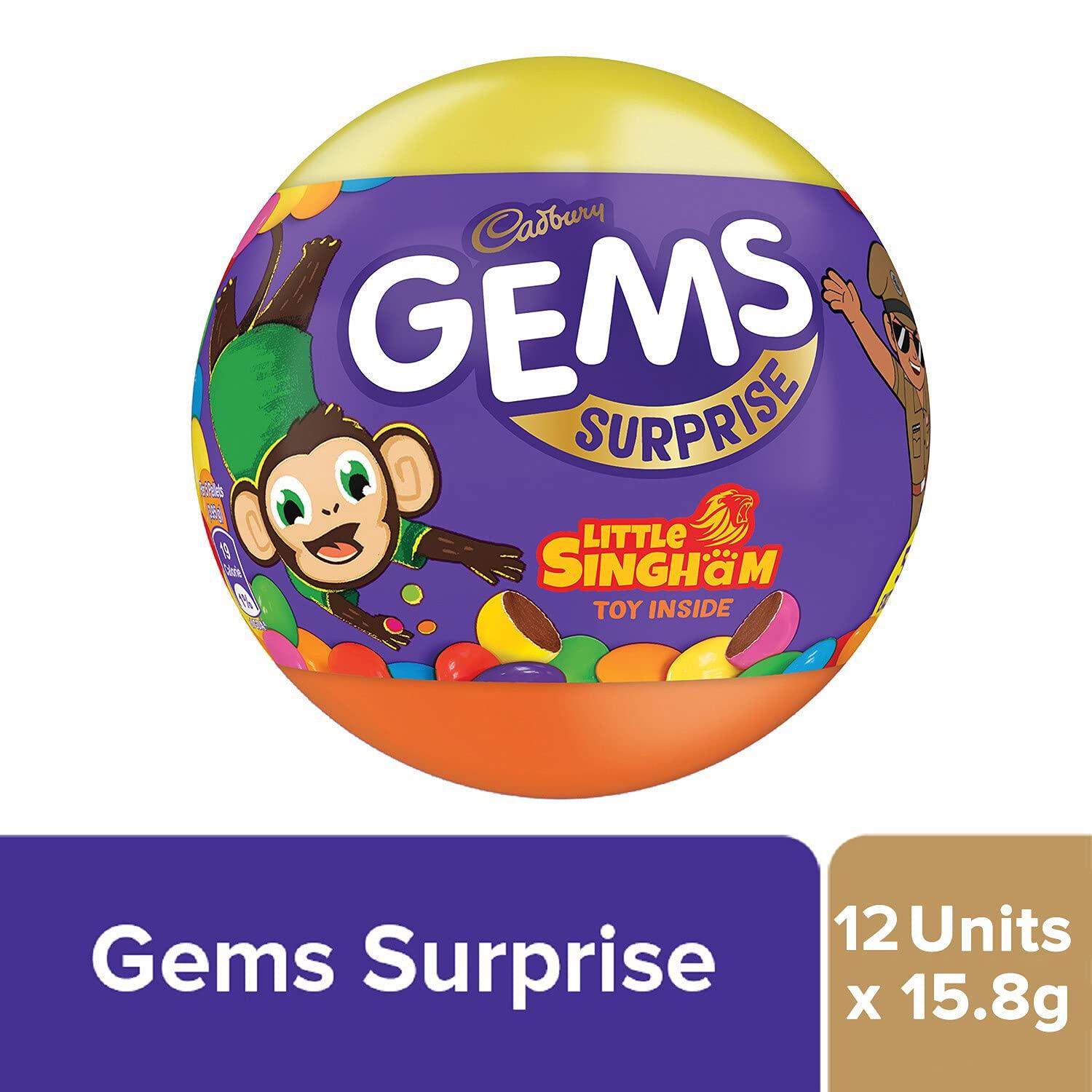 Cadbury Cadbury Gems Surprise Chocolate Pack, 15.8g - Pack of 12