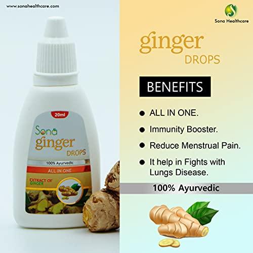 SONA Sona Ginger Drops an Ayurvedic Herb Drops to Boost Immunity and Strength- (20ml) - Pack of 1