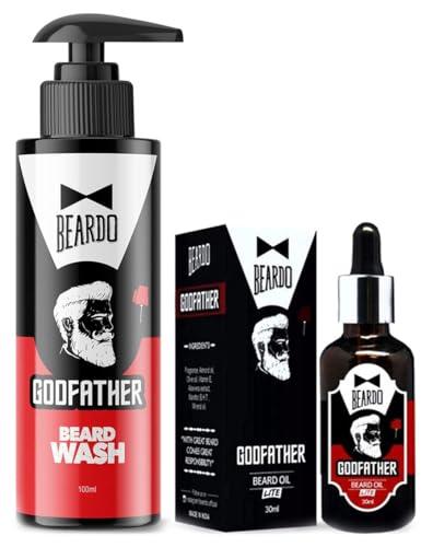 BEARDO Beardo Beard Care | GodFather Beard Wash 100ml & GodFather Beard Oil 30ml (Set of 2)
