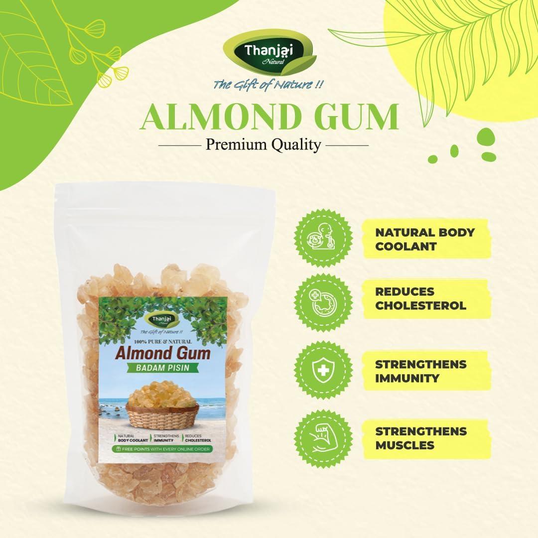 Thanjai Natural Thanjai Natural Almond Gum 250 Grams Badam Pisin Badam Gum Best First Quality Pure, Natural