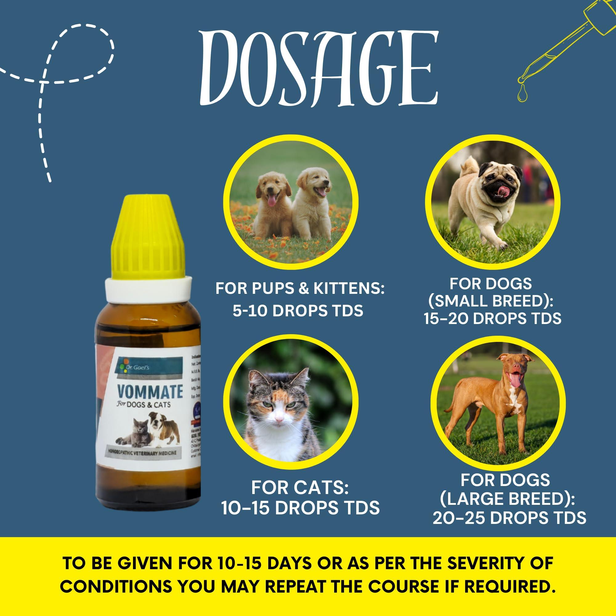 DR GOEL'S DR GOEL\'S Vommate Drops For Pets Homeopathic Remedy Treating Vomiting Nausea And Retching Fast Relief No Side Effects(30Ml)