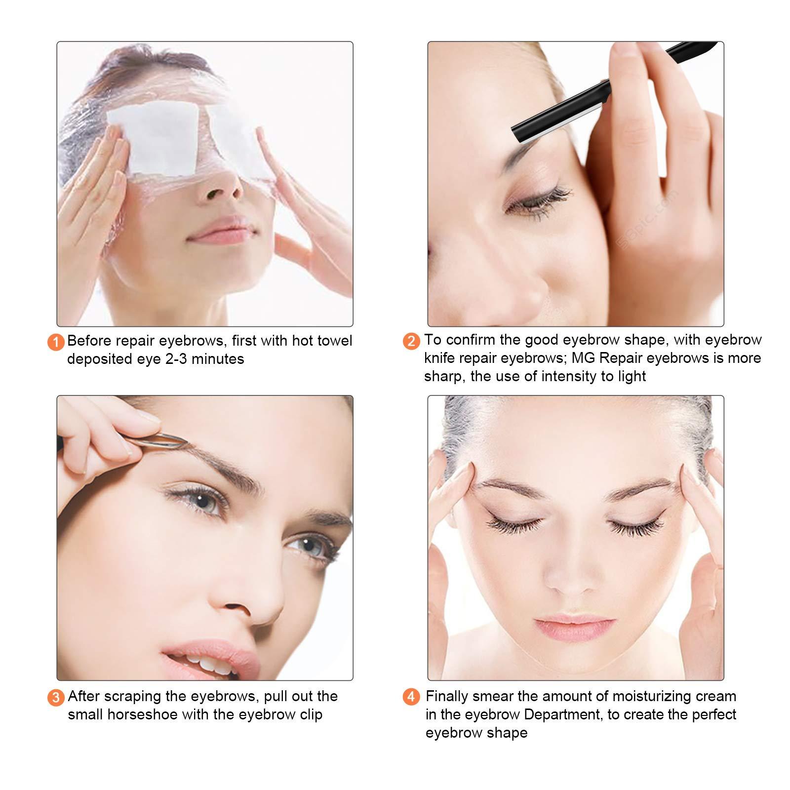 Miss Gorgeous London Miss Gorgeous Eyebrow Razor, Eyebrow Razor Shaper for Men and Women, Grooming Shavers (black)