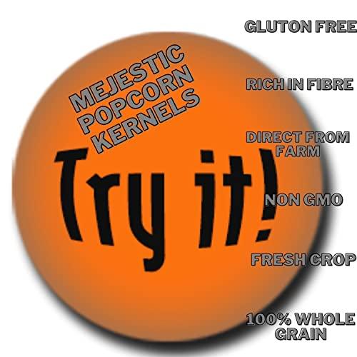 Mejestic Mejestic Popcorn Kernels natural (Ready to Cook, Unpopped, Original Makkai Seeds) (1 Kg