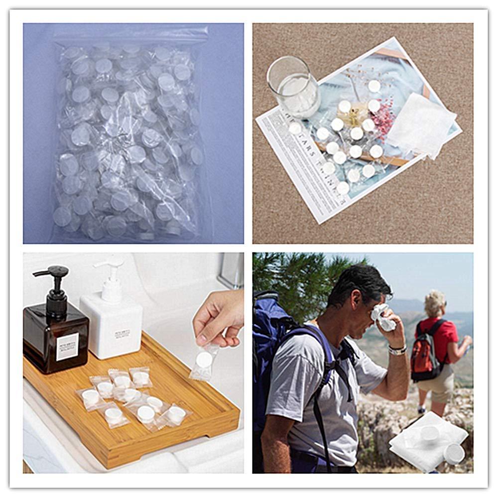 Swity Home Swity Home Compressed Towel Coin Tissues Portable Wipe Napkin Paper Tablets Non-Woven Disposable Compressed Cotton Coin Tissue Towel Home Hand Wipes for Travel Camping Beauty Salon Outdoor (300)