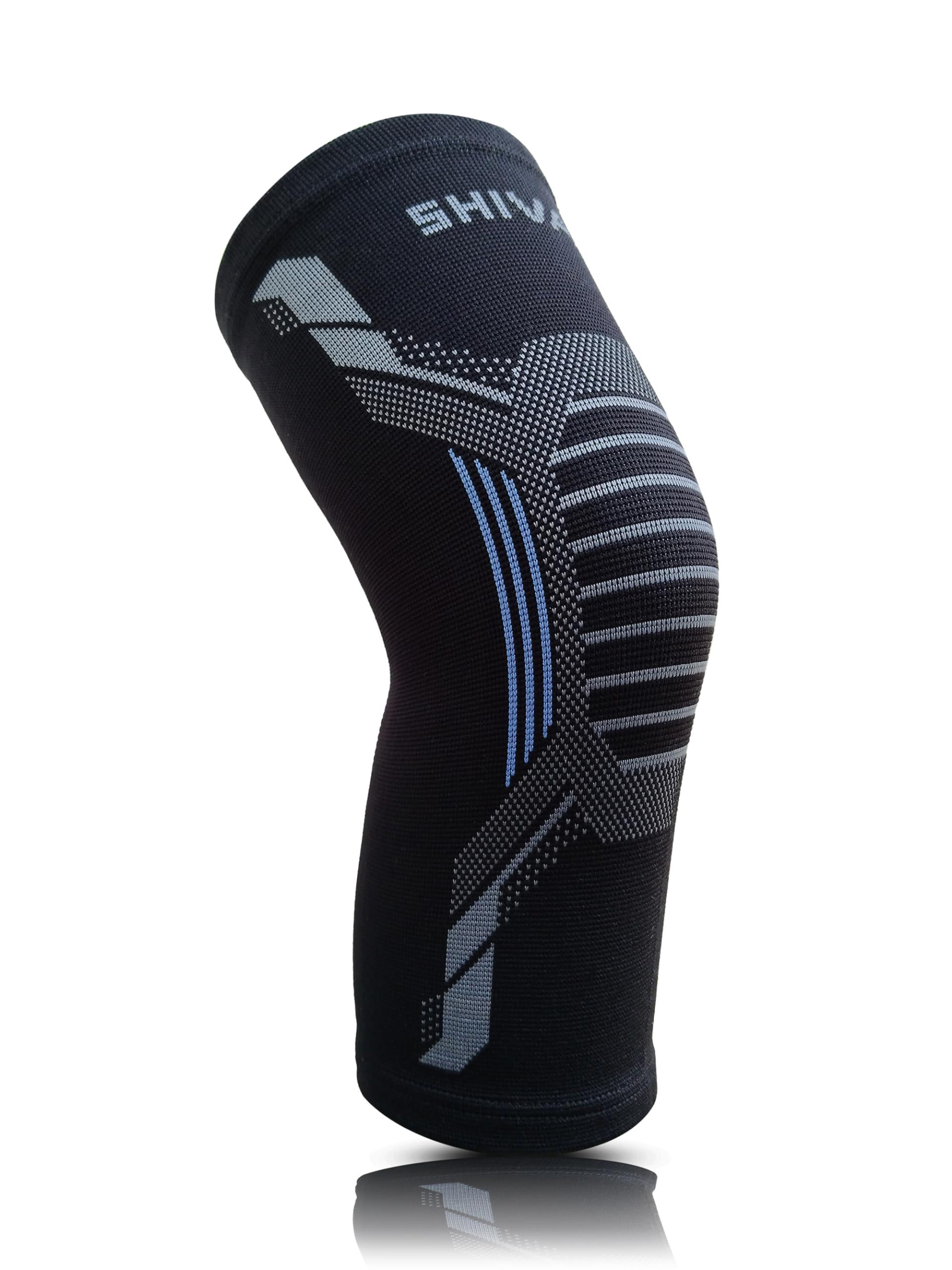 SHIVAGO SHIVAGO 3D Seamless Compression Knee Cap Pain Relief Knee Support for Men Women Gym Knee Sleeve Leg Braces (SVGVCT0011, M)