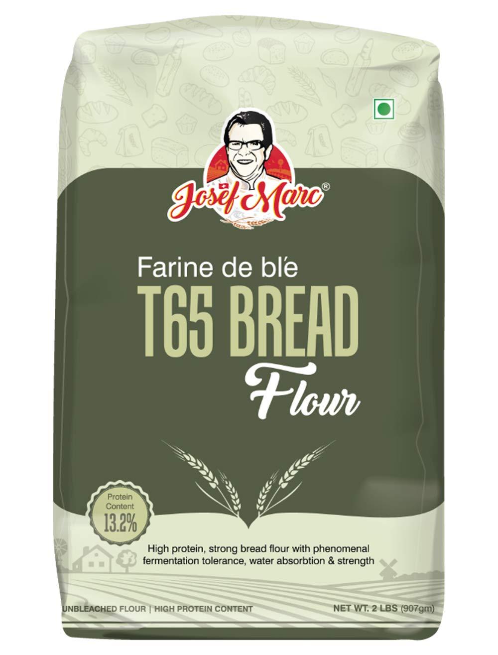 JOSEF MARC JOSEF MARC Farine De Ble T65 Bread Flour, 2 LBS (907g) - Unbleached & High Protein Flour, All Purpose Bread Flour, Strong Bread Flour