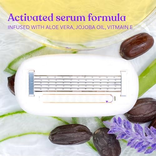 BOMBAE Bombae Rollplay Glow Body Razor | India\'s only razor with roller | Aloe vera, Vit E, Jojoba oil infused | 1 Razor + 1 Magic Holder | Hair Removal Razor For Women | 2x smoother and long lasting | Curve-friendly, smooth & hassle-free