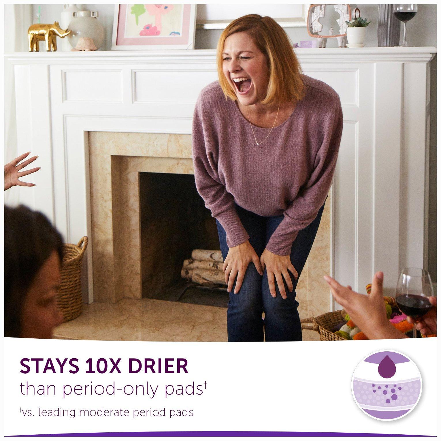 Poise Poise Moderate Absorbency Pads, Regular Length, 20 ct (Pack of 2)