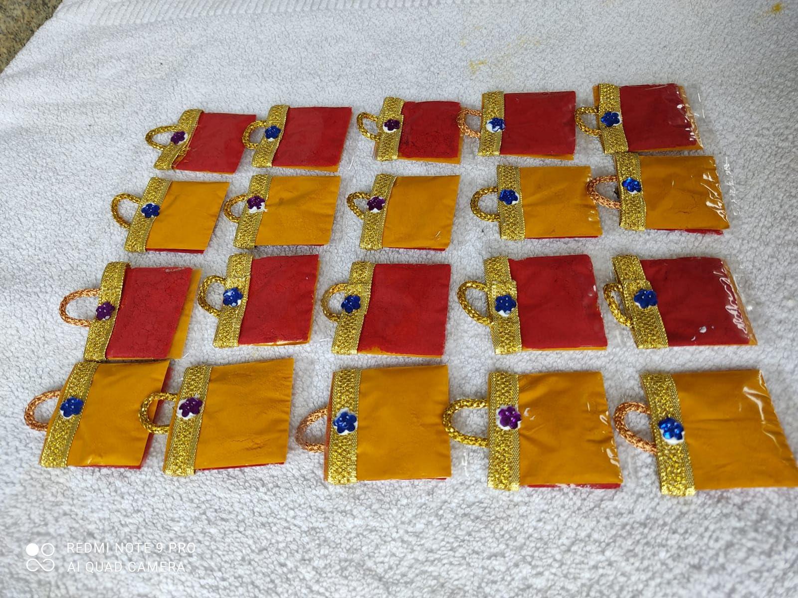 Wedding Creations Wedding Creations Haldi Kumkum Hand Bag Pouches 50pcs