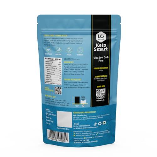 Lo! Low Carb Delights Lo! Low Carb Delights - Ultra Low Carb Keto Atta (5 Kg) | Dietitian Recommended Keto Flour | Lab Tested Keto Food Products for Keto Diet