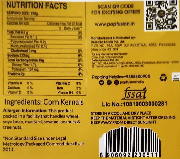 Popcorn Fusion Popcorn Fusion Corn Kernels for Popcorn with Nutty Double Chocolate Caramel Popcorn-Combo Pack (160g+700g)- 860g