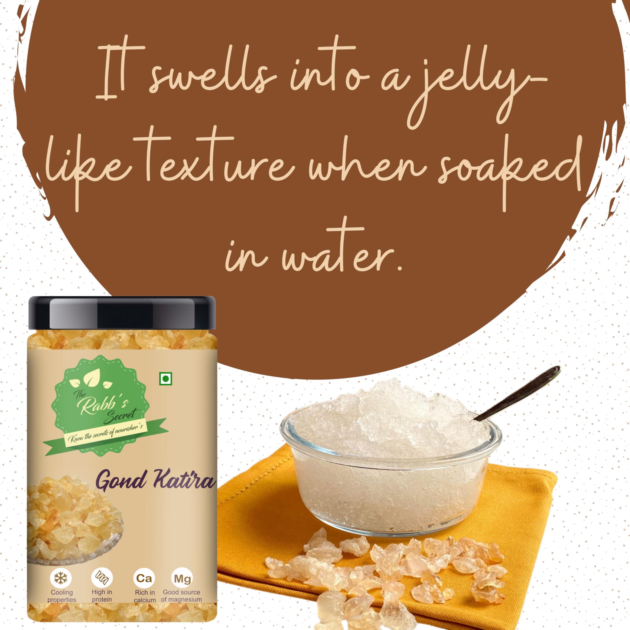 The Rabb's Secret The Rabb's Secret Gond Katira Pure Organic Jar 500gm| Tragacanth Gum| Edible Gum (Gond Katira, 500gm)