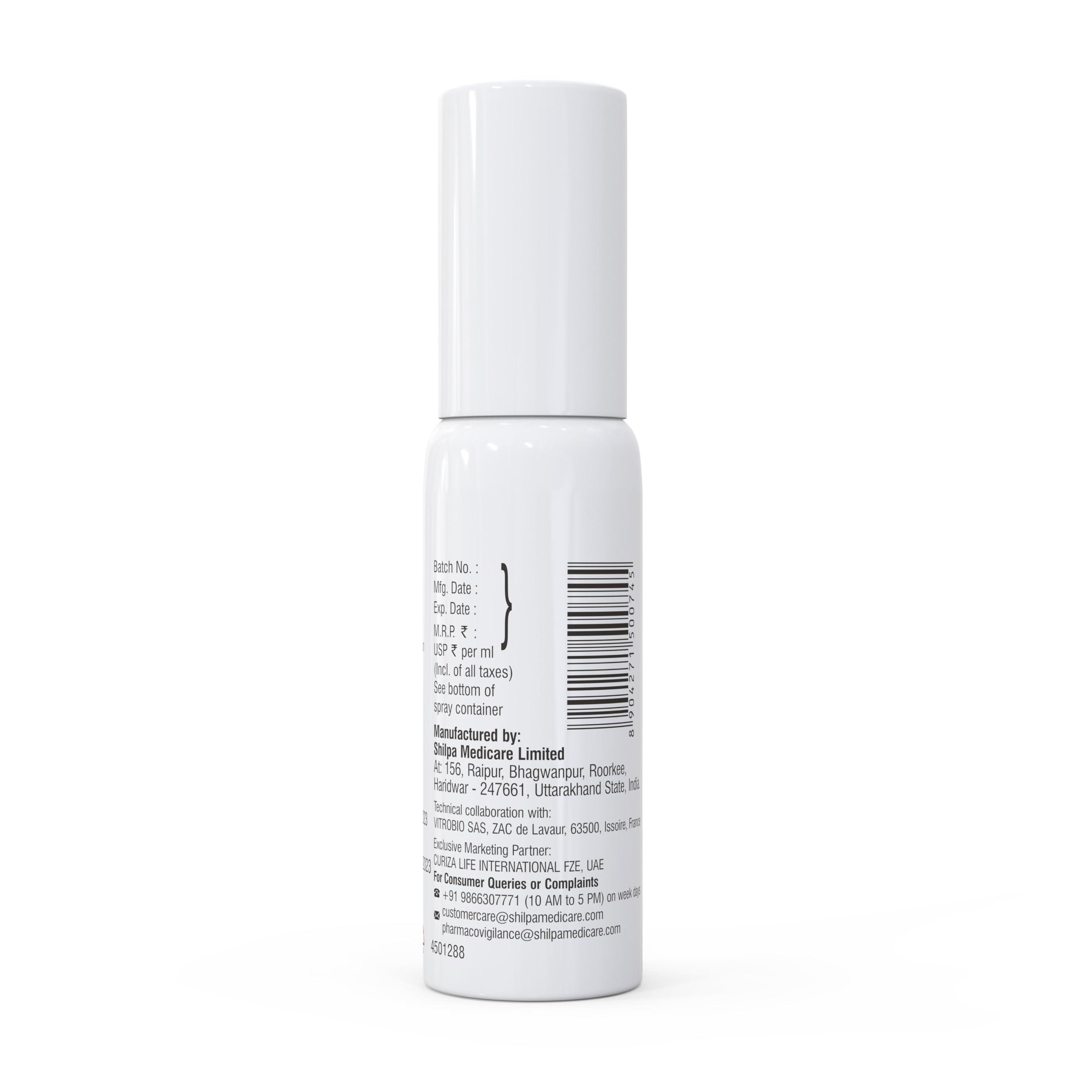 ORAAL ORAAL SPRAY 20ml mouth spray| Mouth Ulcers|Oral Mucositis |Mouth Sores| 100% relief |No Colors| No Alcohol| Suitable for all ages above 8Yrs| 20ml | Pocket friendly Pack| 100% Natural & Patented