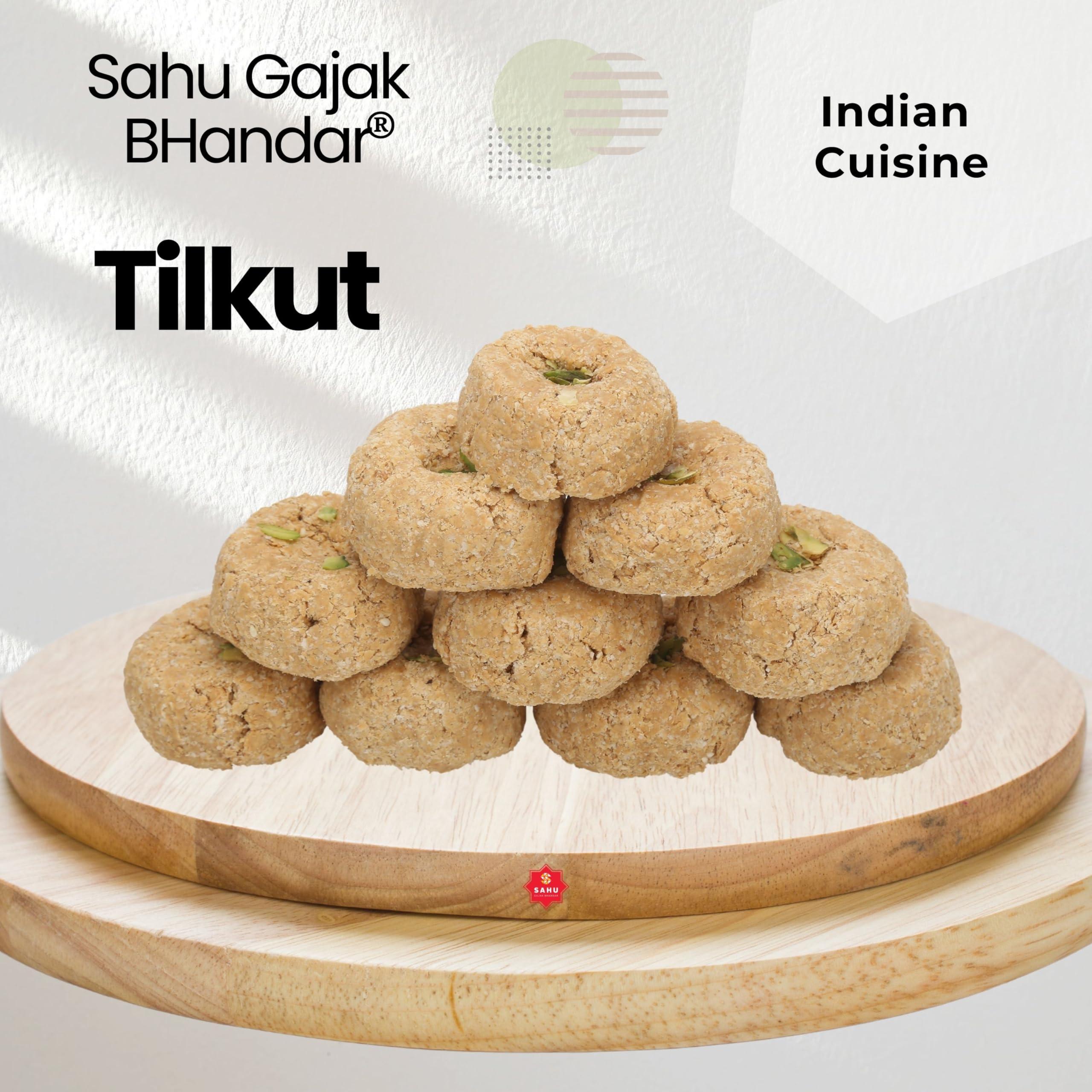 SAHU GAJAK BHANDAR SAHU GAJAK BHANDAR Special Kutema Gajjak 250g | Tilkatri | Tilkoot | Tilkut | Gud Gazak | Sweets and Snacks | No Added Preservatives and Colours and Flavours (Pack of 3)