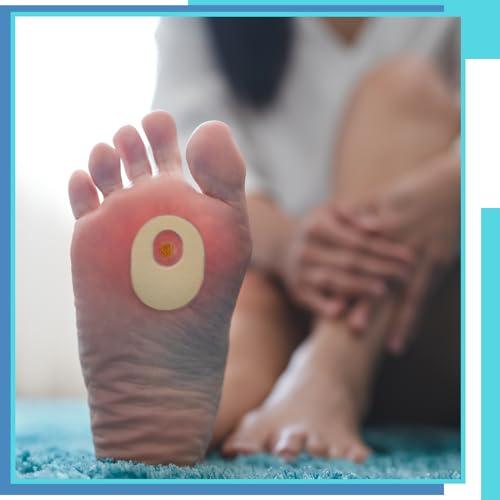 Nuanchu Nuanchu 72 Pcs Felt Callus Cushions Oval Shaped Callous Pads for Foot Adhesive Corn Cushions for Calluses Breathable Foot Pad for Bottom of Feet Pain Relief Men Women Foot Care, 1.7 x 2.2 Inch