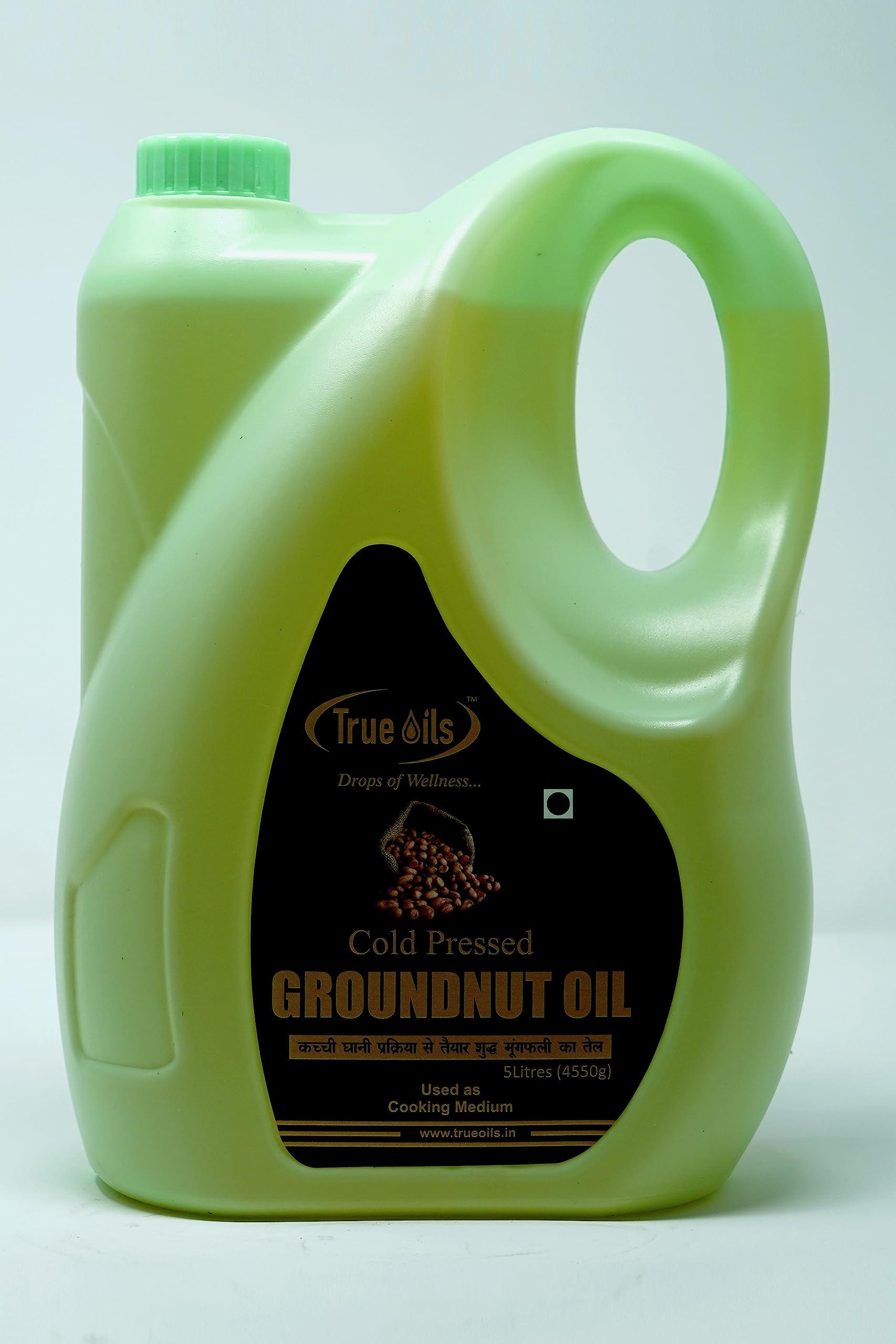 True Oils True Oils Cold Pressed Groundnut Oil (Peanut, Virgin, Chekku/Ghani) | 5Ltr
