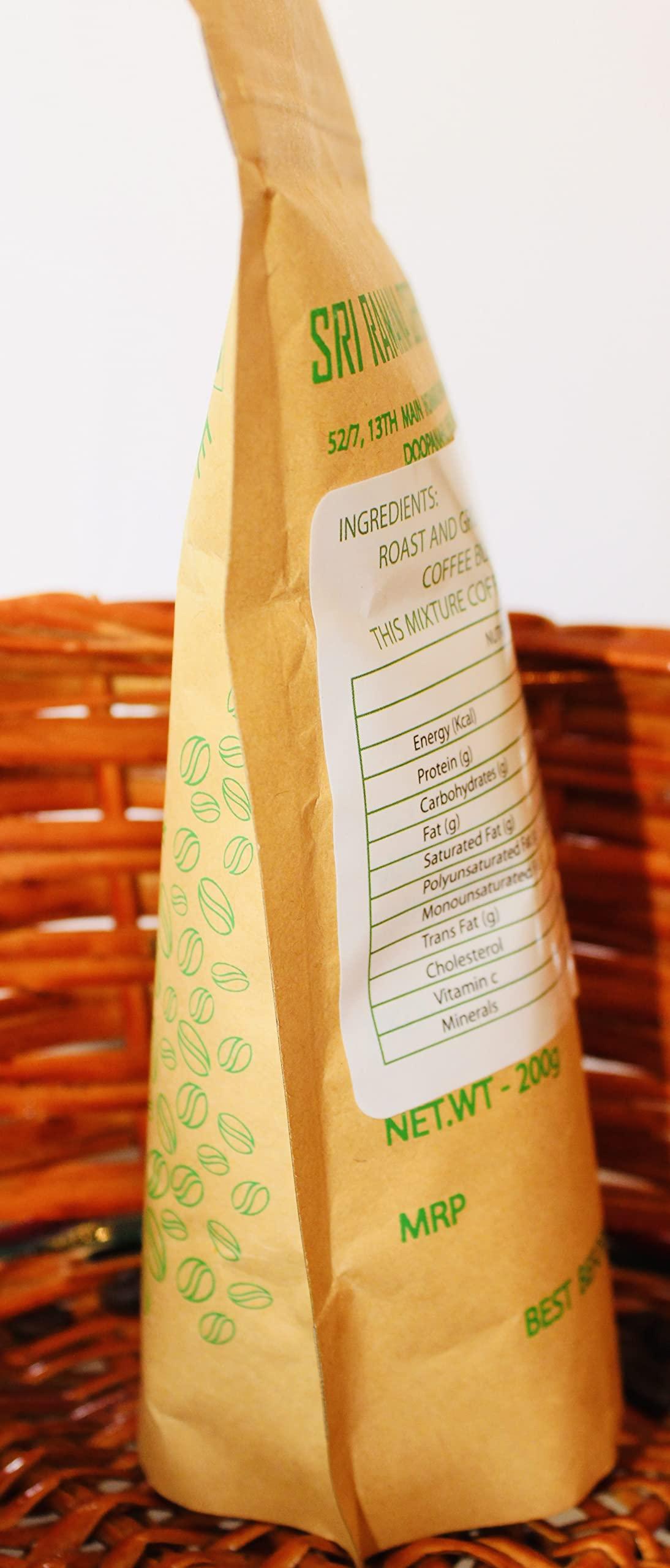 SRI RAMANA COFFEE WORKS SRI RAMANA FILTER COFFEE POWDER (80% Arabica & 20% Chicory) I We Blend for Each One's Taste I Freshly Roasted Arabica Beans Powdered once the order is placed I Not an Instant Coffee Powder