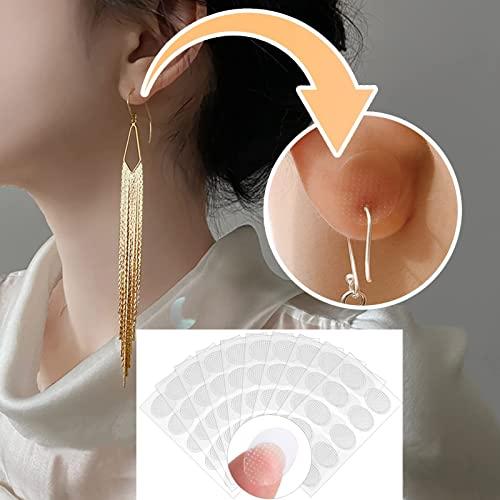 Sichumaria Earring Lobe Support Patches:Earring Support Patches Large Earrings Support Sticker Reduces Strain Ear Patches for Heavy Earrings Men Women Long Time Wear Earrings (100 Patches)