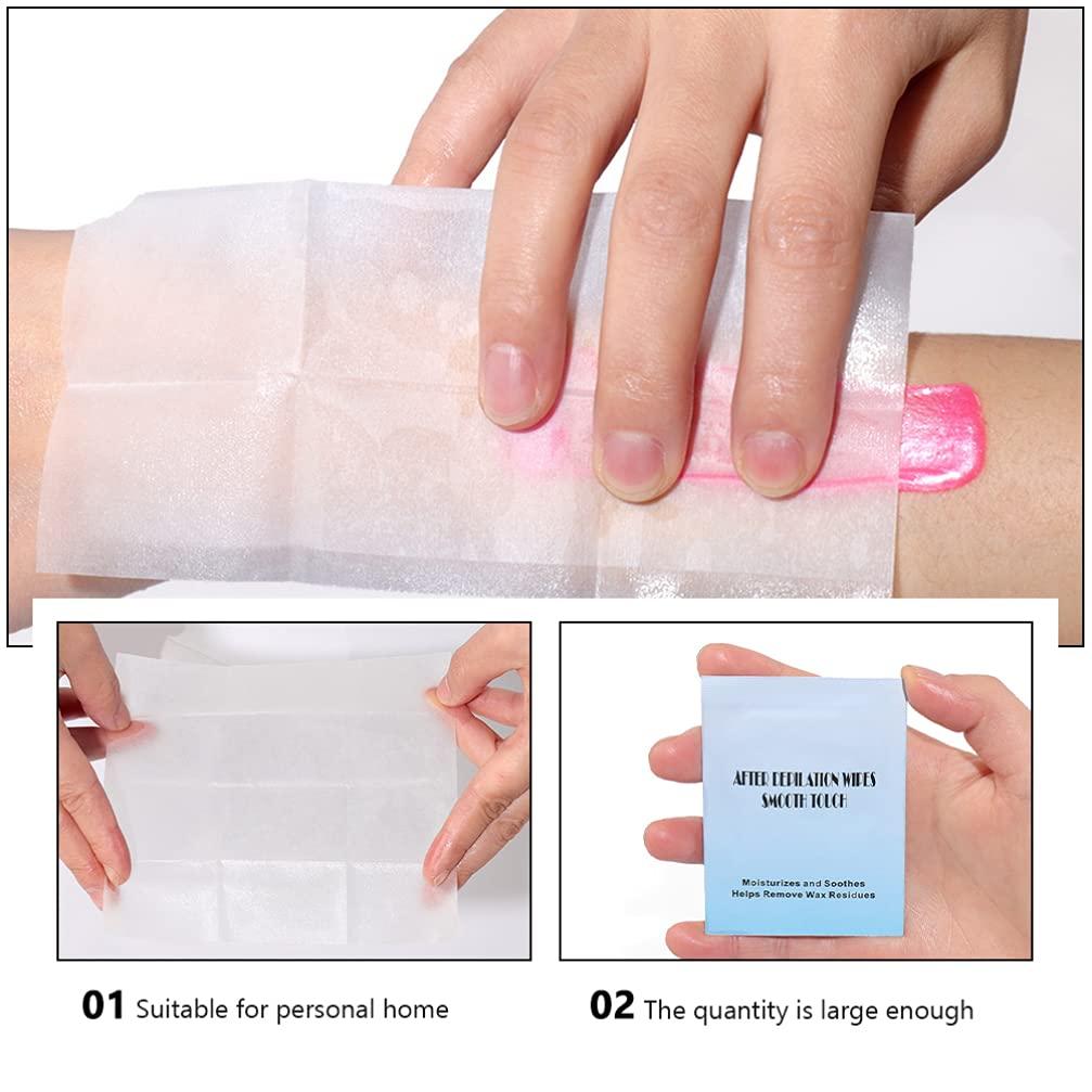 Minkissy Minkissy Prep Pads Wax Removal Wipes Wax Remover Individually Wrapped Oil Wipes After Waxing Finishing Wipes Wax Depilation Supplies For Home Salon Summer 20PCS