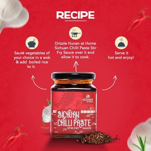 Hunan at Home HUNAN AT HOME Schezwan, Sichuan, Szechuan 250 Gm Hunan Stir Fry Sauce, No Msg, No Artificial Items, Chinese Cooking, 100% Vegetarian, Enhances All Dishes And Increases Depth In Flavour
