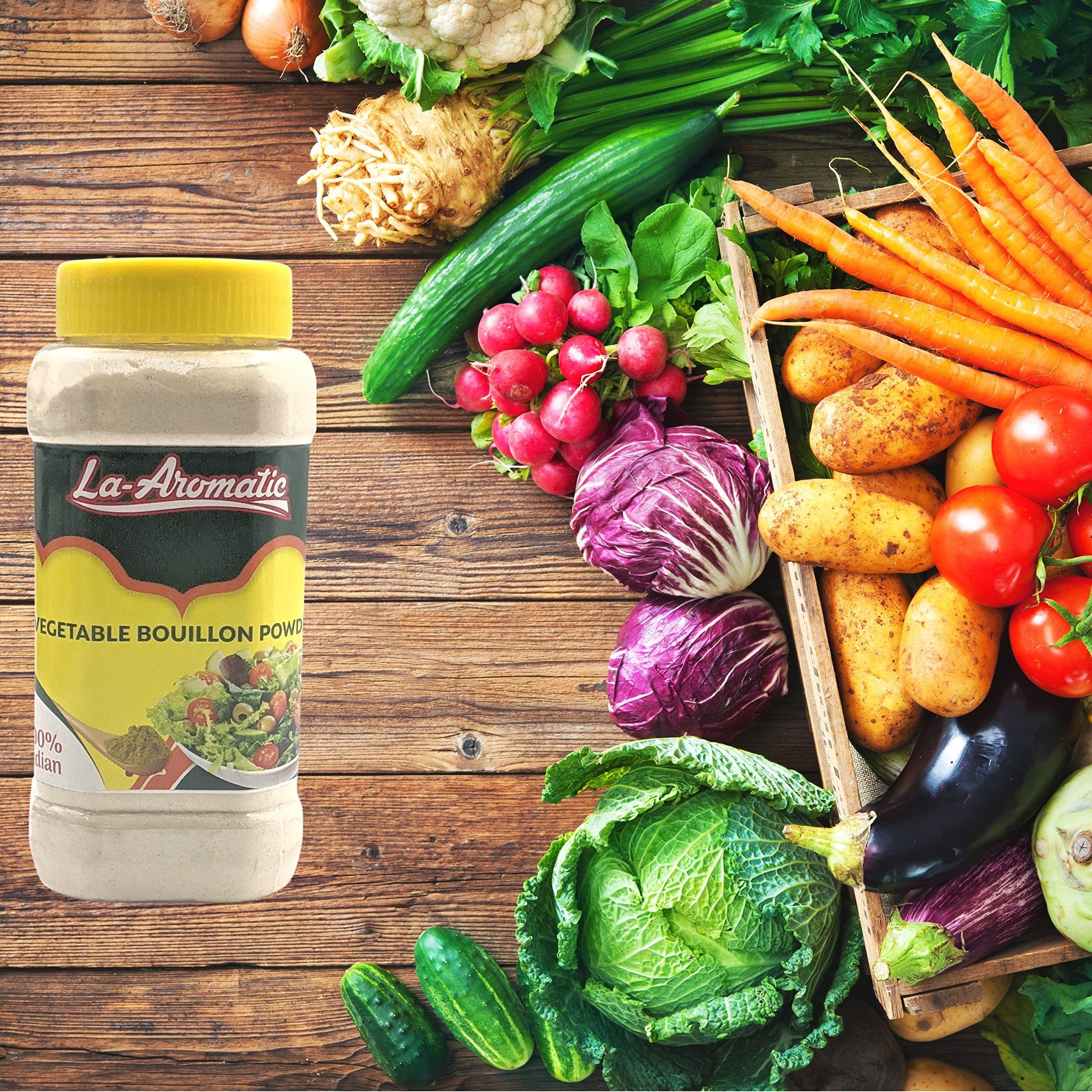 Aromatic La Aromatic Vegetable Bouillon Powder-MSG Free-100% Indian Style-300 Grams/10.5 Oz
