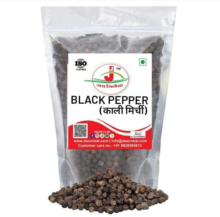 jai jinendra Jai Jinendra Organic Gluten Free Black Pepper / Kali Mirch - 500G | Naturally Processed, from Farm Picked Fresh Natural Seeds, No Artificial- 500gm