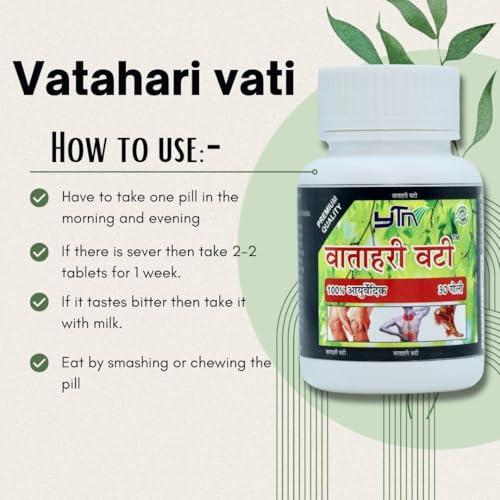 ytm ytm vatahari vati Ayurvedic tablets for Relief from Knee and Joint Pain,Muscle Pain 60 tablets (pack of 2)