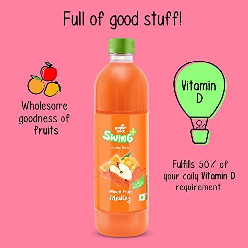 Paper Boat Paperboat Swing Mixed Fruit Medley Juice with Vitamin D, 600 ml Each - Pack of 6