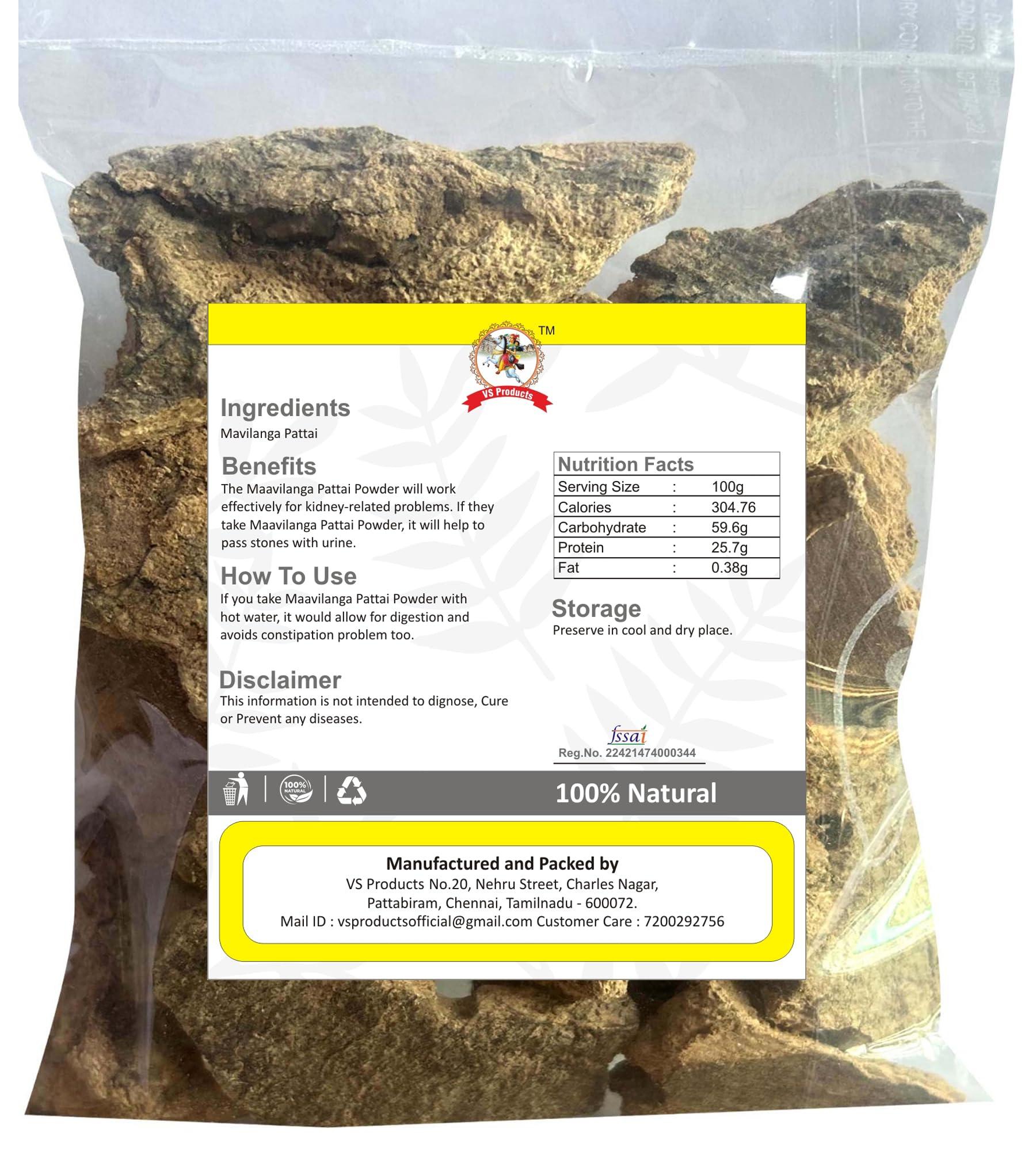 VS Products VS Products Mavilanga Pattai, 50g, Mahalinga Pattai, Maavilanga Pattai,Varun Chhal,Barna, Crataeva Nurvala Bark, Caper Tree Bark Powder, 50g (Pack 1 x 50g)