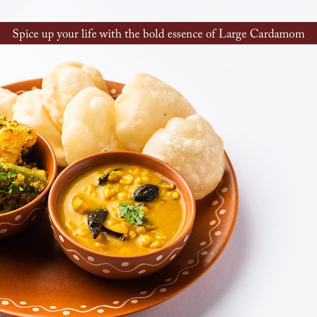 Chounk Chounk Black Large Cardamom, 800 Grams | Badi Elaichi | Preservative Free | Sabut Elaichi | Kali Elaichi | Moti Elaichi | Black Cardamom