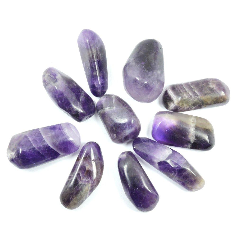 Reiki Crystal Products Reiki Crystal Products Natural Amethyst Tumble Stone Raw Rough Stone Tumbled Pack of 100 Gram